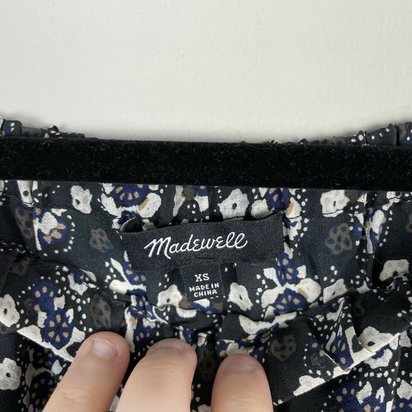Madewell Silk Gardenhouse Off Shoulder Top Size XS - Picture 3 of 6